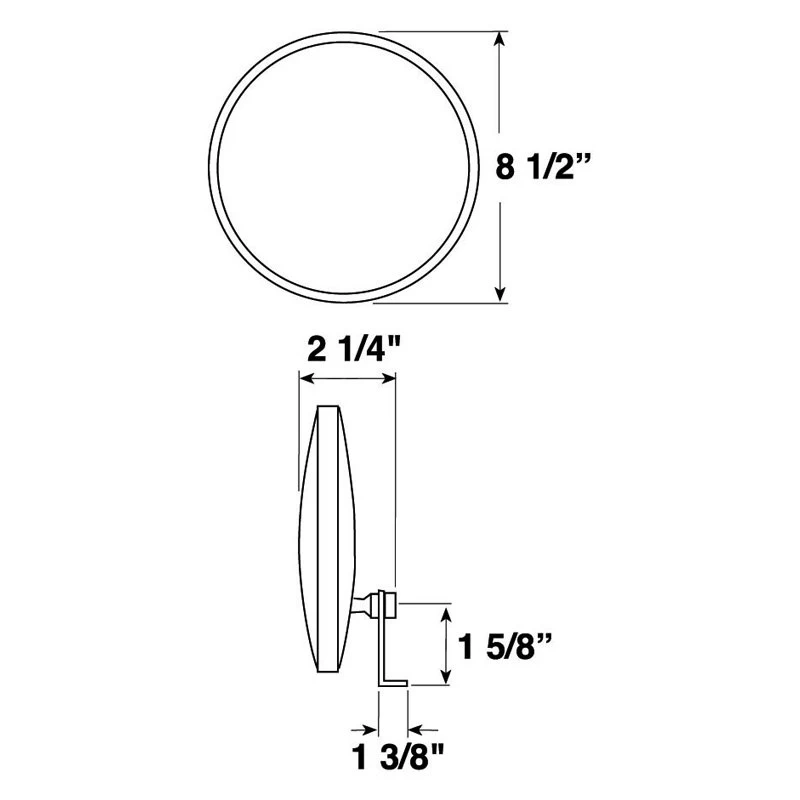 Peterson® 608XO - Elliptical Convex Mirror 4 Peterson® 608XO - Elliptical Convex Mirror - Image 2