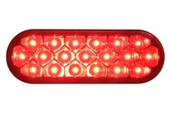United Pacific® 63710 - Top Mud Flap Plate With Three 19 LED 6" Oval Lights -Professional Auto Parts Store 63710 wf 02
