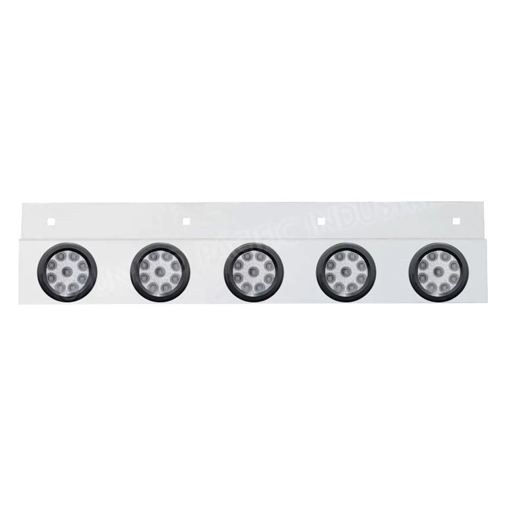 United Pacific® - Top Mud Flap Plate With Five 9 LED 2" Reflector Lights 6 United Pacific® - Top Mud Flap Plate With Five 9 LED 2" Reflector Lights - Image 4