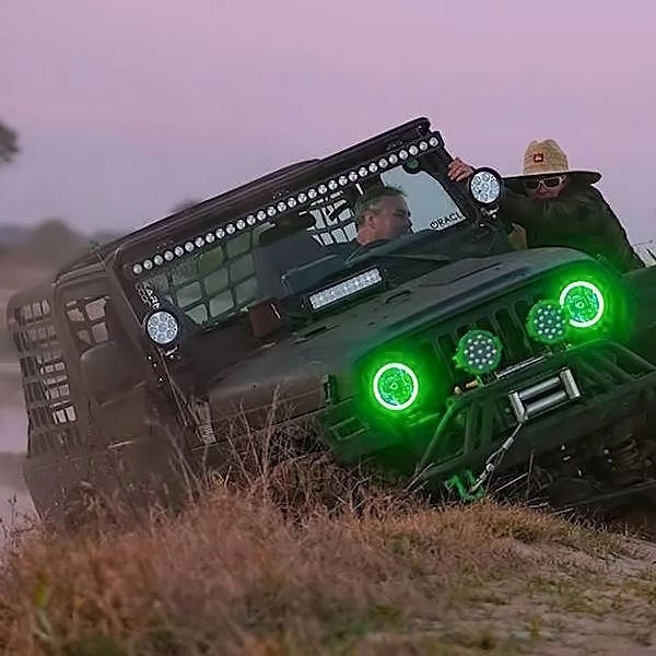 Oracle Lighting® - 7" Round Chrome Factory Style Headlights With Blue Plasma LED Halos Preinstalled (H6024) 11 Oracle Lighting® - 7" Round Chrome Factory Style Headlights With Blue Plasma LED Halos Preinstalled (H6024) - Image 9