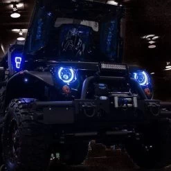 Oracle Lighting® - 7" Round Chrome Factory Style Headlights With Blue Plasma LED Halos Preinstalled (H6024) 31 Oracle Lighting® - 7" Round Chrome Factory Style Headlights With Blue Plasma LED Halos Preinstalled (H6024) -Professional Auto Parts Store 7079 installed 5