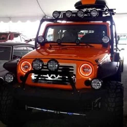 Oracle Lighting® - 7" Round Chrome Factory Style Headlights With Blue Plasma LED Halos Preinstalled (H6024) 32 Oracle Lighting® - 7" Round Chrome Factory Style Headlights With Blue Plasma LED Halos Preinstalled (H6024) -Professional Auto Parts Store 7079 installed 6