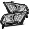 2010-2014 Ford Mustang Luxx-Series Projector Headlights - Chrome -Professional Auto Parts Store 880117 alpharex luxx series 2010 2014 ford mustang projector headlights chrome 40