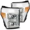 AlphaRex Luxx 11-16 Ford Super Duty F250 F350 Full LED / Sequential Signal Projector Headlights - Chrome -Professional Auto Parts Store 880145 alpharex luxx series 2011 2016 ford f250 projector headlights chrome 45