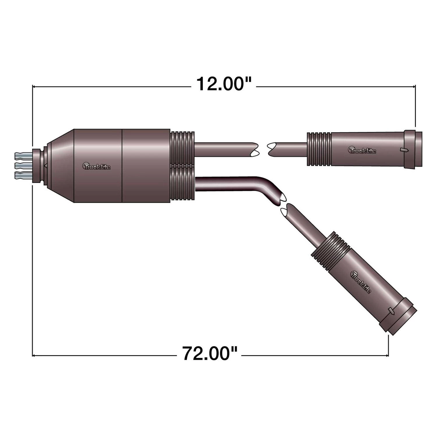 Truck-Lite® 88962 - 88 Series 72" 3 Plug Main Cable Wiring Harness 6 Truck-Lite® 88962 - 88 Series 72" 3 Plug Main Cable Wiring Harness - Image 4