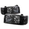 92-96 Ford Bronco / F150 F250 F350 1-Piece LED Crystal Headlights - Black 2 92-96 Ford Bronco / F150 F250 F350 1-Piece LED Crystal Headlights - Black -Professional Auto Parts Store 92 96 ford bronco f150 f250 f350 1 piece led crystal headlights black 52