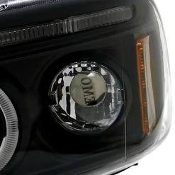 HID Combo 94-01 Dodge Ram Angel Eye Halo LED Projector Headlights - Black -Professional Auto Parts Store 94 01 dodge ram pickup 1pc angel eye halo led projector headlights black 2lhp ram94jm tm 207