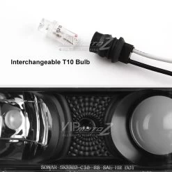 94-98 Chevy C10 / CK / Tahoe / Suburban / Silverado LED Projector Headlights + Corner + LED Bumper Lights - Black -Professional Auto Parts Store 94 98 chevy c10 ck tahoe suburban silverado led projector headlights corner led bumper lights black 232