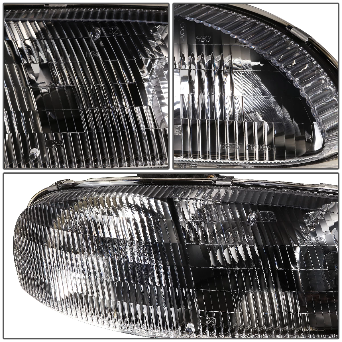 95-01 Chevy Lumina / 95-99 Chevy Monte Carlo Headlight Assembly (Driver & Passenger Side) - Black 7 95-01 Chevy Lumina / 95-99 Chevy Monte Carlo Headlight Assembly (Driver & Passenger Side) - Black - Image 5