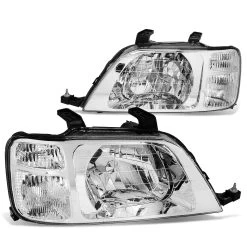 97-01 Honda CRV Headlight Assembly (Driver & Passenger Side) - Chrome Clear 9 97-01 Honda CRV Headlight Assembly (Driver & Passenger Side) - Chrome Clear -Professional Auto Parts Store 97 01 honda crv headlight assembly driver passenger side chrome clear 92