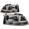 97-03 Dodge Dakota / 98-03 Durango 4pcs Replacement Headlights Set - Black -Professional Auto Parts Store 97 03 dodge dakota durango 1 piece euro style crystal headlights black 75