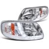 97-03 Ford F150 / Expedition Euro Style LED DRL Crystal Headlights - Chrome -Professional Auto Parts Store 97 03 ford f150 expedition euro style led drl crystal headlights chrome 219