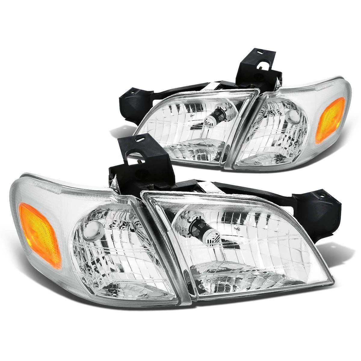 97-05 Chevy Venture / Pontiac Montana Replacement Crystal Headlights - Chrome 3 97-05 Chevy Venture / Pontiac Montana Replacement Crystal Headlights - Chrome