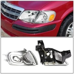 97-05 Chevy Venture / Pontiac Montana Replacement Crystal Headlights - Chrome 12 97-05 Chevy Venture / Pontiac Montana Replacement Crystal Headlights - Chrome -Professional Auto Parts Store 97 05 chevy venture pontiac montana replacement crystal headlights chrome 142