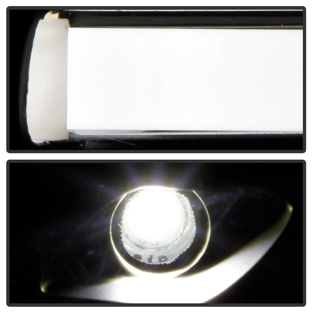 98-01 Audi A6 LED DRL Light-Tube Projector Headlights - Black 9 98-01 Audi A6 LED DRL Light-Tube Projector Headlights - Black - Image 7