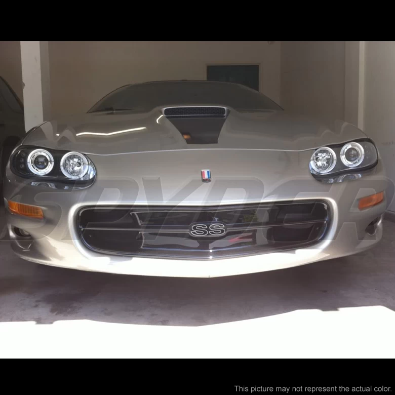 98-02 Chevy Camaro Dual Halo Projector Headlights + Bumper Lens - Black 5 98-02 Chevy Camaro Dual Halo Projector Headlights + Bumper Lens - Black - Image 3