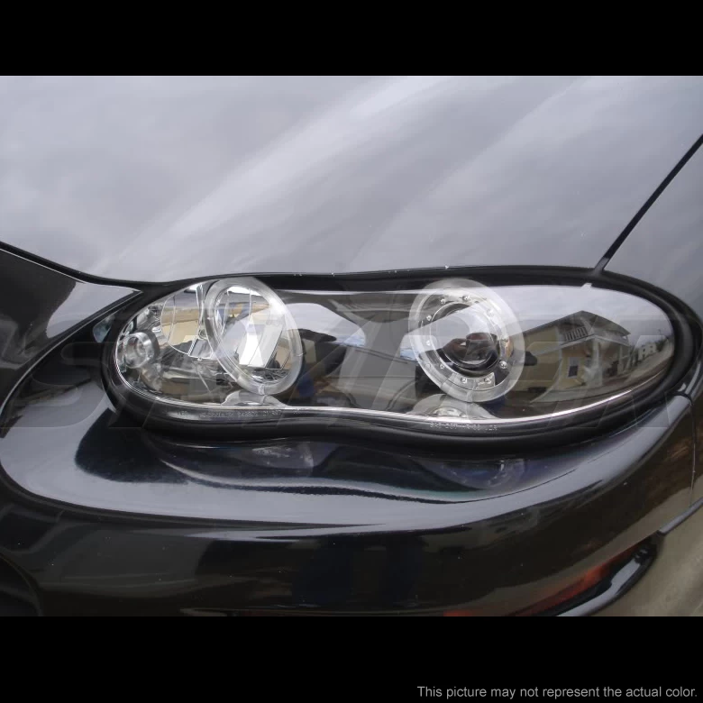 98-02 Chevy Camaro Dual Halo Projector Headlights + Bumper Lens - Black 6 98-02 Chevy Camaro Dual Halo Projector Headlights + Bumper Lens - Black - Image 4