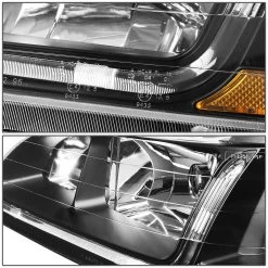 98-02 Honda Accord LED Optic-DRL Replace Headlights - Black -Professional Auto Parts Store 98 02 honda accord led optic drl replace headlights smoked 419