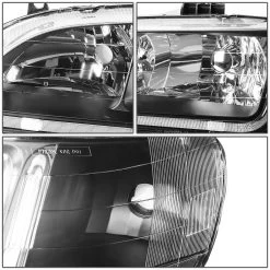 98-02 Honda Accord LED Optic-DRL Replace Headlights - Black -Professional Auto Parts Store 98 02 honda accord led optic drl replace headlights smoked 422