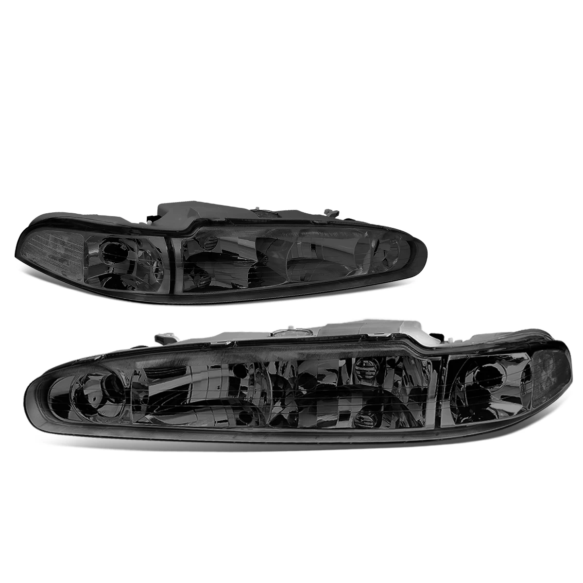 98-02 Oldsmobile Intrigue Factory Style Replacement Headlights - Smoked Lens / Clear 5 98-02 Oldsmobile Intrigue Factory Style Replacement Headlights - Smoked Lens / Clear - Image 3