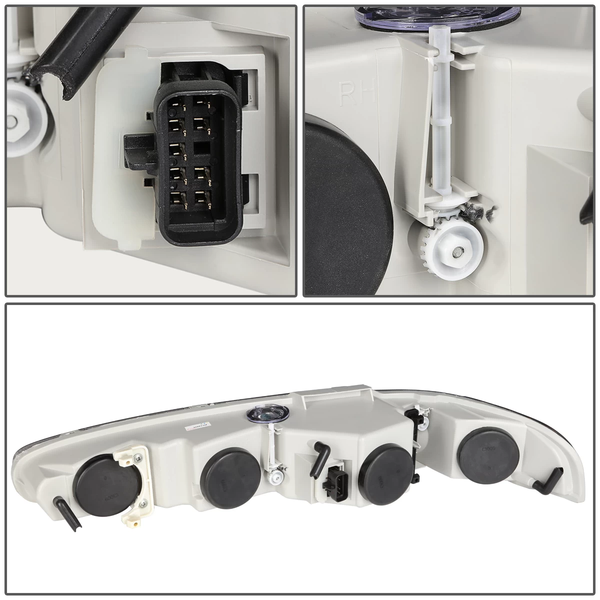 98-02 Oldsmobile Intrigue Factory Style Replacement Headlights - Smoked Lens / Clear 8 98-02 Oldsmobile Intrigue Factory Style Replacement Headlights - Smoked Lens / Clear - Image 6