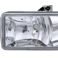 98-04 Chevy S10 / Blazer Crystal Replacement Headlights - Chrome Clear -Professional Auto Parts Store 98 04 chevy s10 blazer crystal replacement headlights chrome clear 159