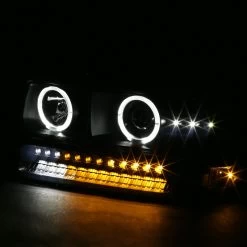 99-02 Chevy Silverado / 00-06 Suburban LED & Halo Projector Headlights + LED Bumper Lights - Smoked -Professional Auto Parts Store 99 02 chevy silverado 00 06 suburban led halo projector headlights led bumper lights smoked 109