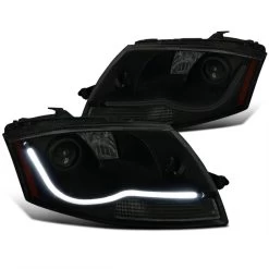99-06 Audi TT LED [Factory Halogen Model] Optic-DRL Projector Headlights - Smoked