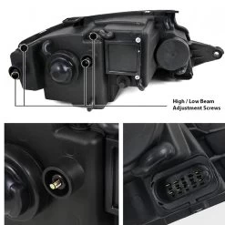 99-06 Audi TT LED [Factory Halogen Model] Optic-DRL Projector Headlights - Smoked -Professional Auto Parts Store 99 06 audi tt led optic drl projector headlights smoked 91