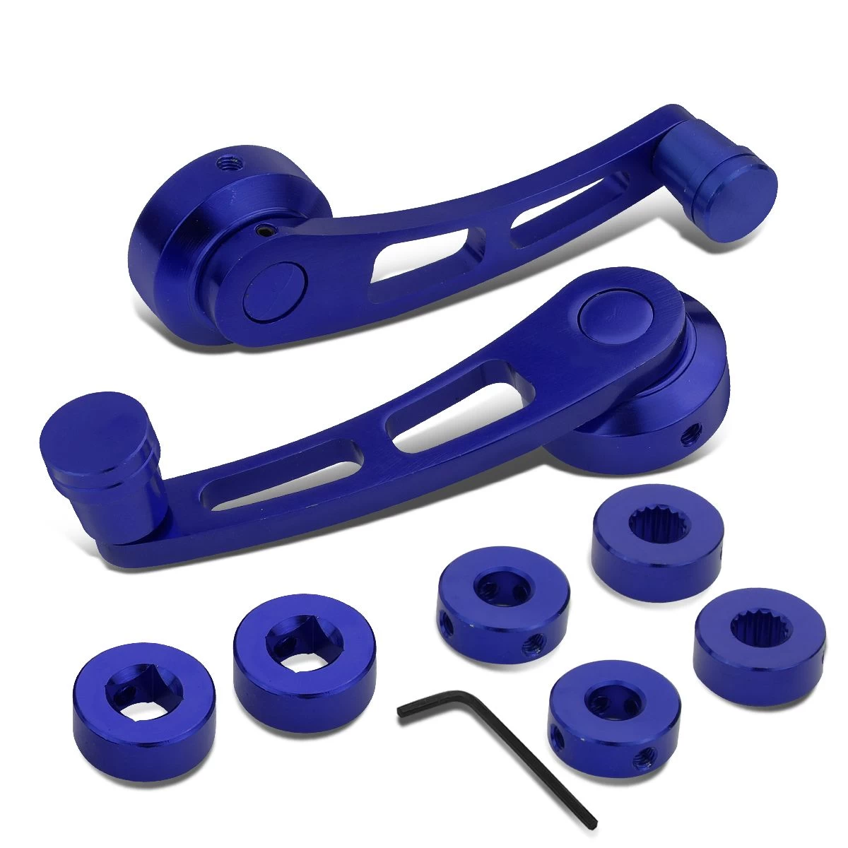 Aluminum Anodized Universal Car Manual Window Crank Handles Fits 3/8-inch Round 3/8-inch Square 7/17-inch -16 Spline - Blue 3 Aluminum Anodized Universal Car Manual Window Crank Handles Fits 3/8-inch Round 3/8-inch Square 7/17-inch -16 Spline - Blue