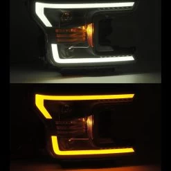AlphaRex 2018-2020 Ford F150 Sequential / Switchback Signal / LED DRL Projector Headlights - Chrome -Professional Auto Parts Store arex base model 2018 2020 ford f150 projector headlights chrome 159