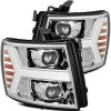 AlphaRex 2007-2013 Chevy Silverado LED DRL Projector Headlights - Chrome 2 AlphaRex 2007-2013 Chevy Silverado LED DRL Projector Headlights - Chrome -Professional Auto Parts Store arex pro series 2007 2013 chevy silverado projector headlights chrome 130