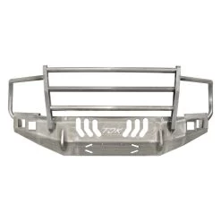 Throttle Down Kustoms® BGRIL1920D-WH-LH2-L10-L2S-4500-PS0-RH0-NWM - Full Width Bright White Powder Coat Front HD Bumper With Grille Guard