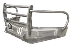 Throttle Down Kustoms® BGRIL1920D-SV-LH2-L1D-L2F-4500-PS0-RH0-WM - Full Width Silver Vein Powder Coat Front Winch HD Bumper With Grille Guard -Professional Auto Parts Store bgril1920d wf 3 3