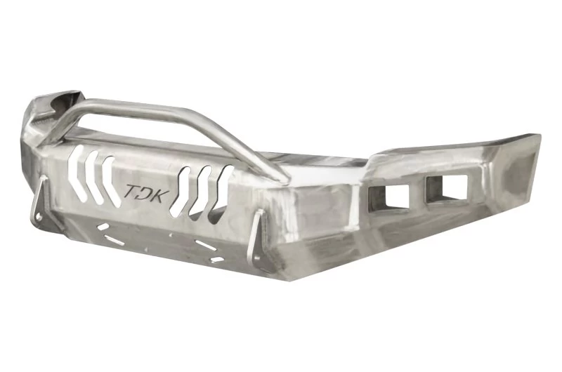 Throttle Down Kustoms® BPUSH1920D-SV-LH2-L10-L2F-4500-PSY-RH0-NWM - Full Width Silver Vein Powder Coat Front HD Bumper With Hoop 4 Throttle Down Kustoms® BPUSH1920D-SV-LH2-L10-L2F-4500-PSY-RH0-NWM - Full Width Silver Vein Powder Coat Front HD Bumper With Hoop - Image 2