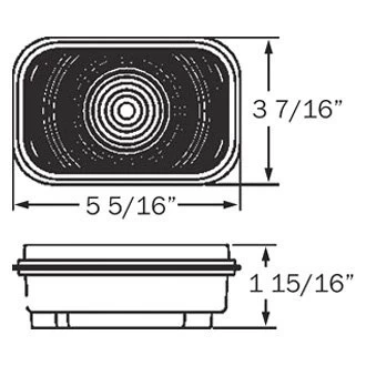 Optronics® BU33CRXLB - BU33 Series Sealed Back-Up Light With Built-In Red Reflex Reflector 4 Optronics® BU33CRXLB - BU33 Series Sealed Back-Up Light With Built-In Red Reflex Reflector - Image 2