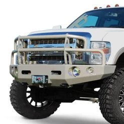 Buckstop® D055SC206AIC8V - Classic II™ Full Width Silver Vein Front Winch HD Bumper With Grille Guard