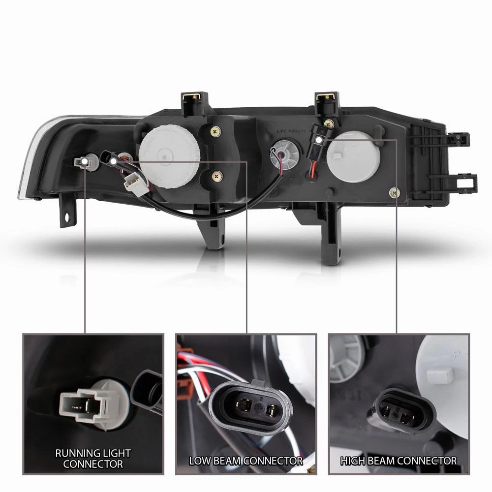 CG 90-93 Honda Accord JDM Style Projector Headlights - Black 4 CG 90-93 Honda Accord JDM Style Projector Headlights - Black - Image 2