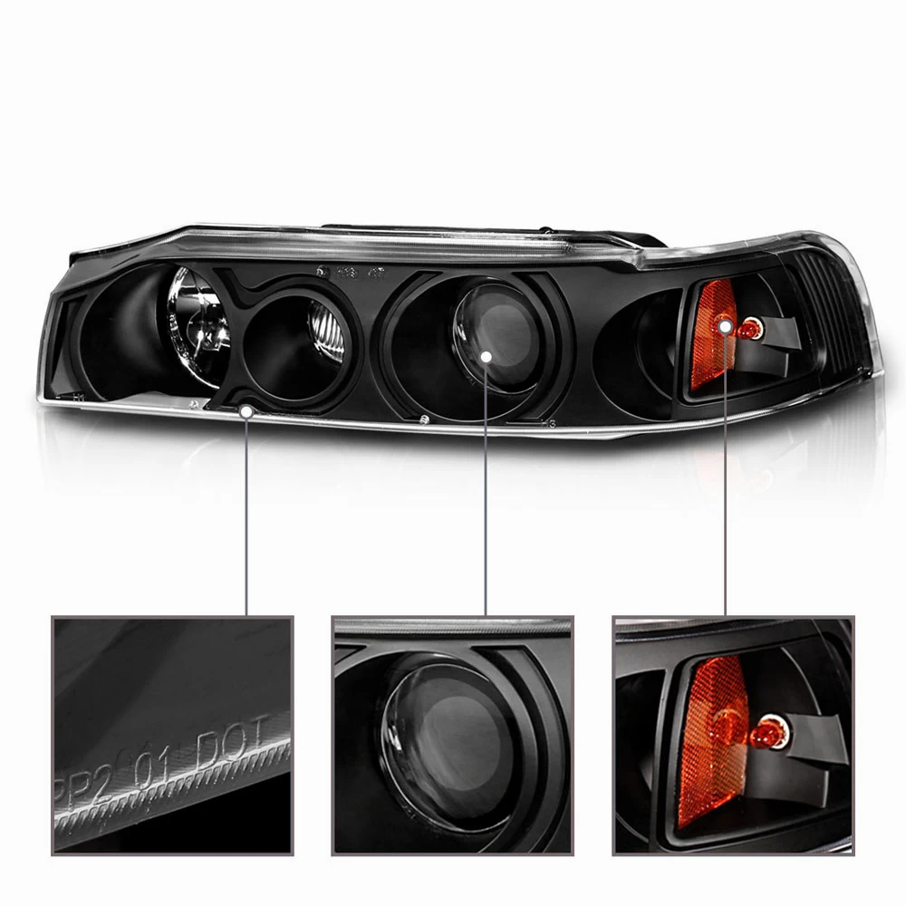 CG 90-93 Honda Accord JDM Style Projector Headlights - Black 6 CG 90-93 Honda Accord JDM Style Projector Headlights - Black - Image 4