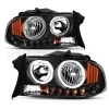CG 97-04 Dodge Dakota/98-03 Durango - Replacement Black Housing Headlights W/ LED Halos 1 Piece Assembly -Professional Auto Parts Store cg 97 04 dodge dakota 98 03 durango replacement black housing headlights w ccfl halos 1 piece assembly 112