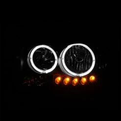 CG 97-04 Dodge Dakota/98-03 Durango - Replacement Black Housing Headlights W/ LED Halos 1 Piece Assembly -Professional Auto Parts Store cg 97 04 dodge dakota 98 03 durango replacement black housing headlights w ccfl halos 1 piece assembly 124