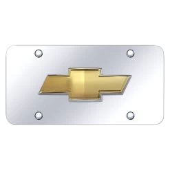 Autogold® - License Plate With 3D OEM Chevrolet Emblem -Professional Auto Parts Store chv oem c