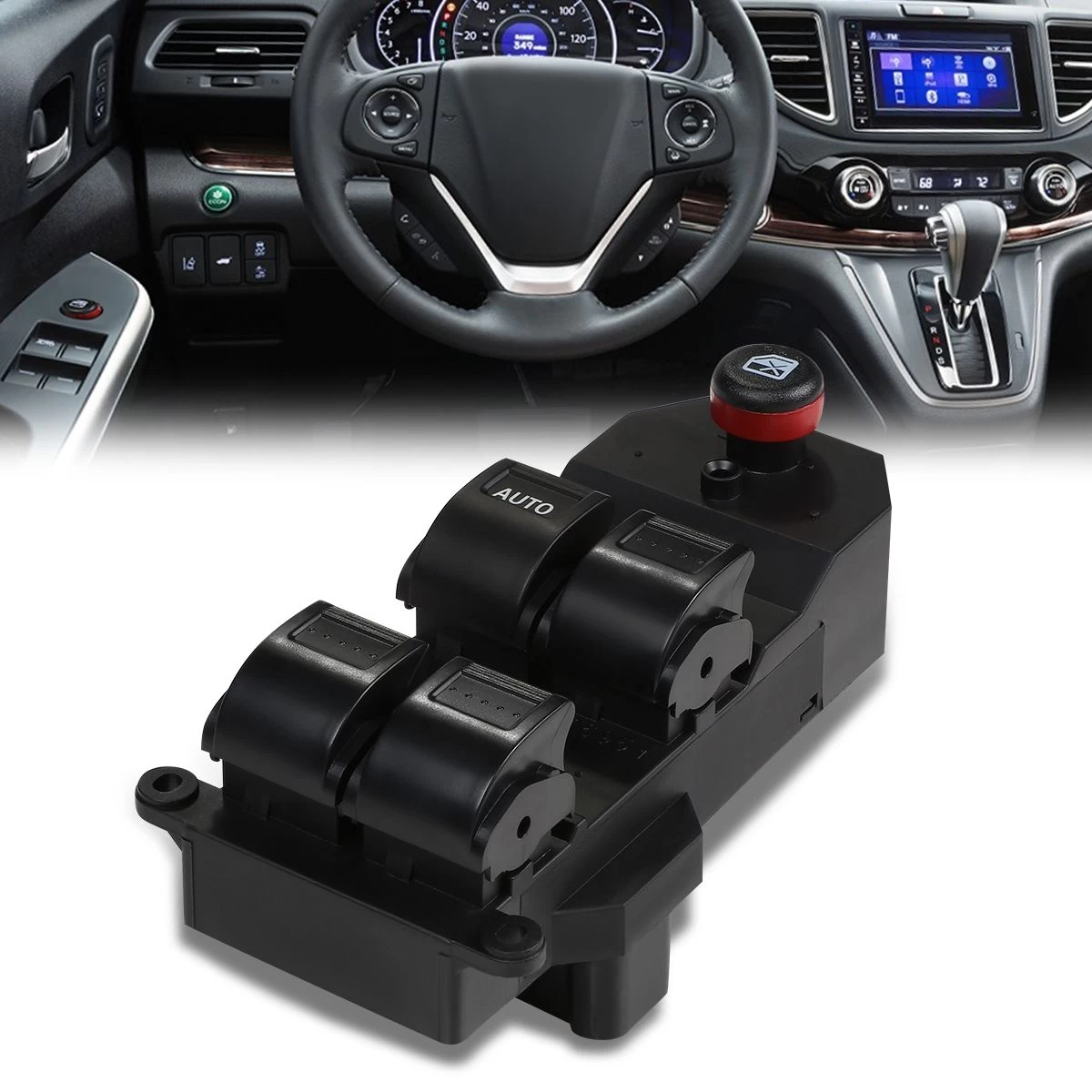 01-05 Honda Civic 4Dr Sedan 02-06 Crv Driver Side Master Power Window Switch 3 01-05 Honda Civic 4Dr Sedan 02-06 Crv Driver Side Master Power Window Switch