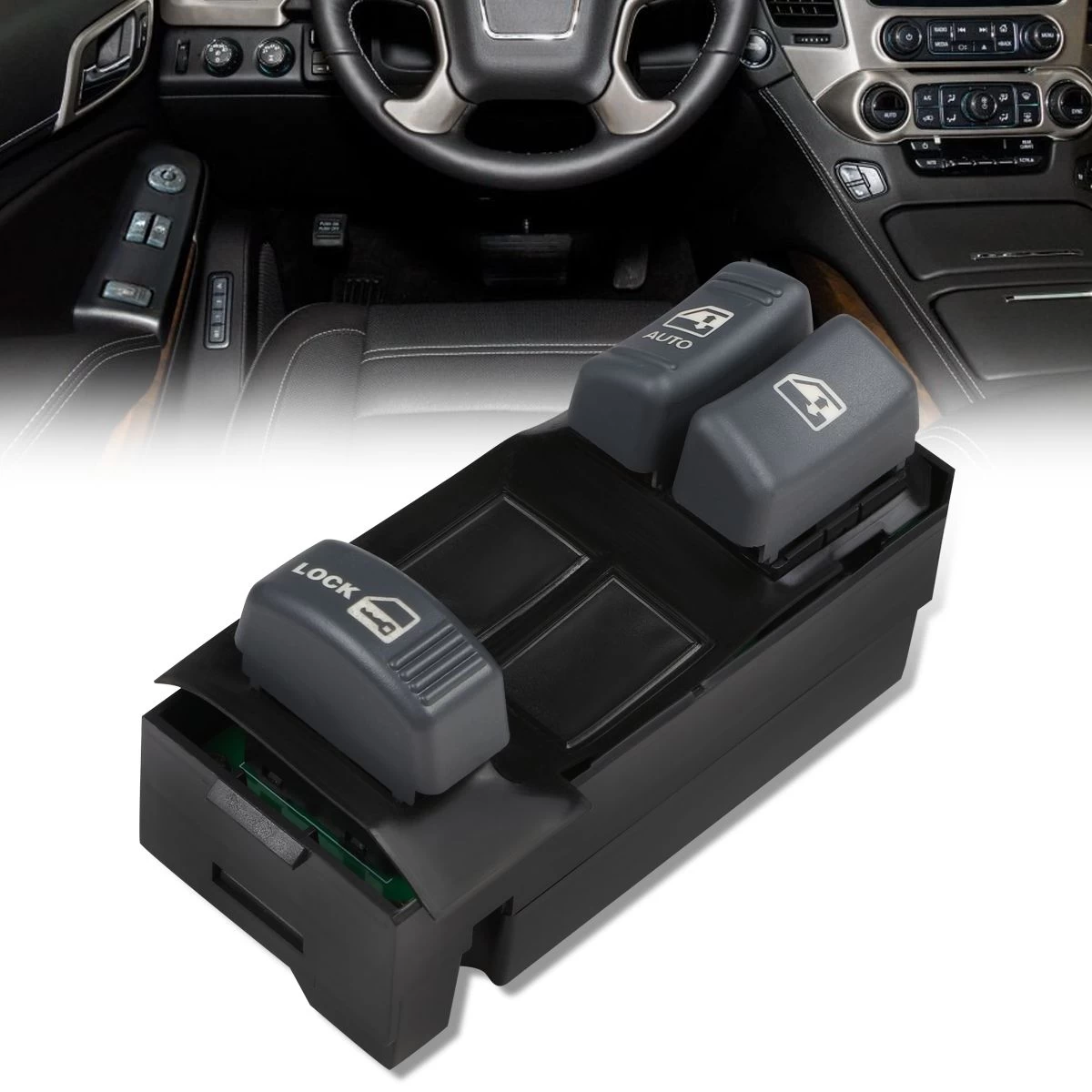 1995-1999 Chevy CK Pick Up 2 Dr Factory Style Driver Side Master Power Window Lifter Switch,Black 3 1995-1999 Chevy CK Pick Up 2 Dr Factory Style Driver Side Master Power Window Lifter Switch,Black