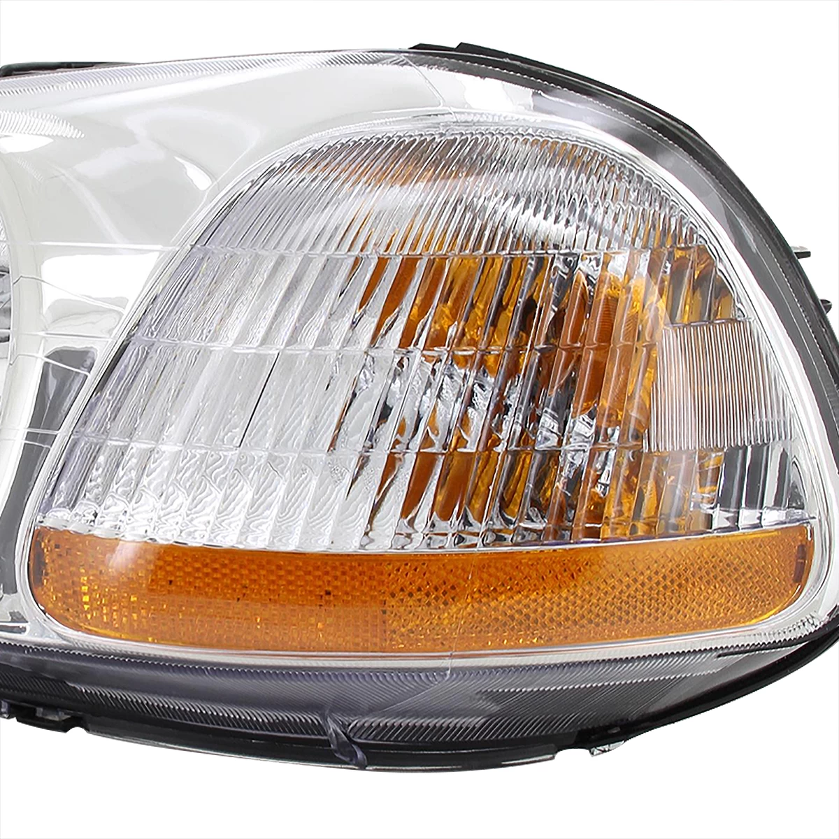 96-98 Honda Civic Factory Style Amber Reflector Crystal Headlights - Chrome 6 96-98 Honda Civic Factory Style Amber Reflector Crystal Headlights - Chrome - Image 4