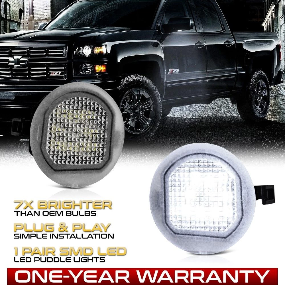 Full LED Side Mirror Puddle Lights For 2015-2022 Chevy Silverado Sierra Tahoe 4 Full LED Side Mirror Puddle Lights For 2015-2022 Chevy Silverado Sierra Tahoe - Image 2