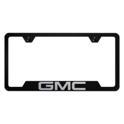 Autogold® - License Plate Frame With Laser Etched GMC Logo -Professional Auto Parts Store gf gmc eb