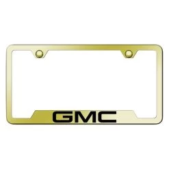 Autogold® - License Plate Frame With Laser Etched GMC Logo -Professional Auto Parts Store gf gmc eg