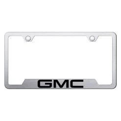 Autogold® - License Plate Frame With Laser Etched GMC Logo -Professional Auto Parts Store gf gmc es