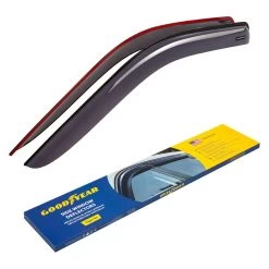 Goodyear Accessories GY003158 - Tape-On Shatterproof Flexible Smoke Front Side Window Deflectors